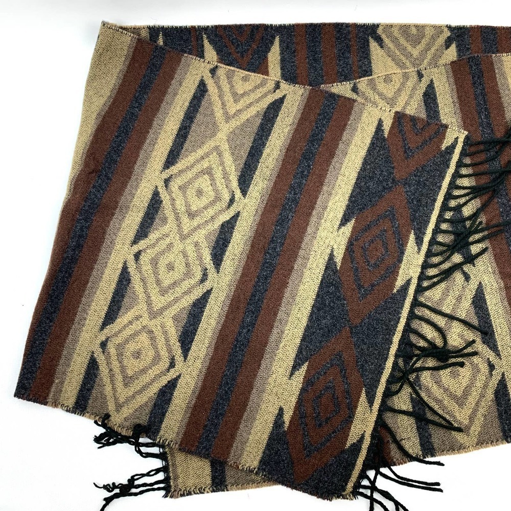 Vintage Italian designer chevron western cowboy print scarf